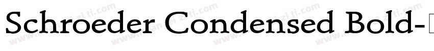 Schroeder Condensed Bold字体转换